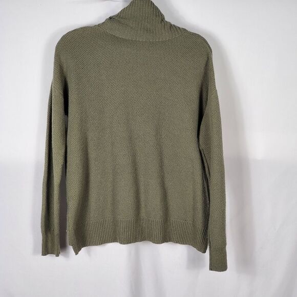 NWOT Madewell Ribbed Turtleneck Sweater in Green - Medium - Picture 8 of 9